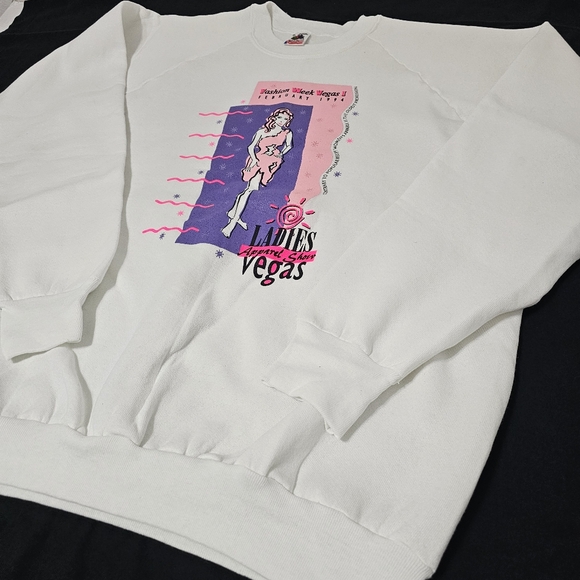 Vintage 1994 Las Vegas Fashion Week Crewneck Sweatshirt XL Made in USA 90s Graph - Picture 4 of 6